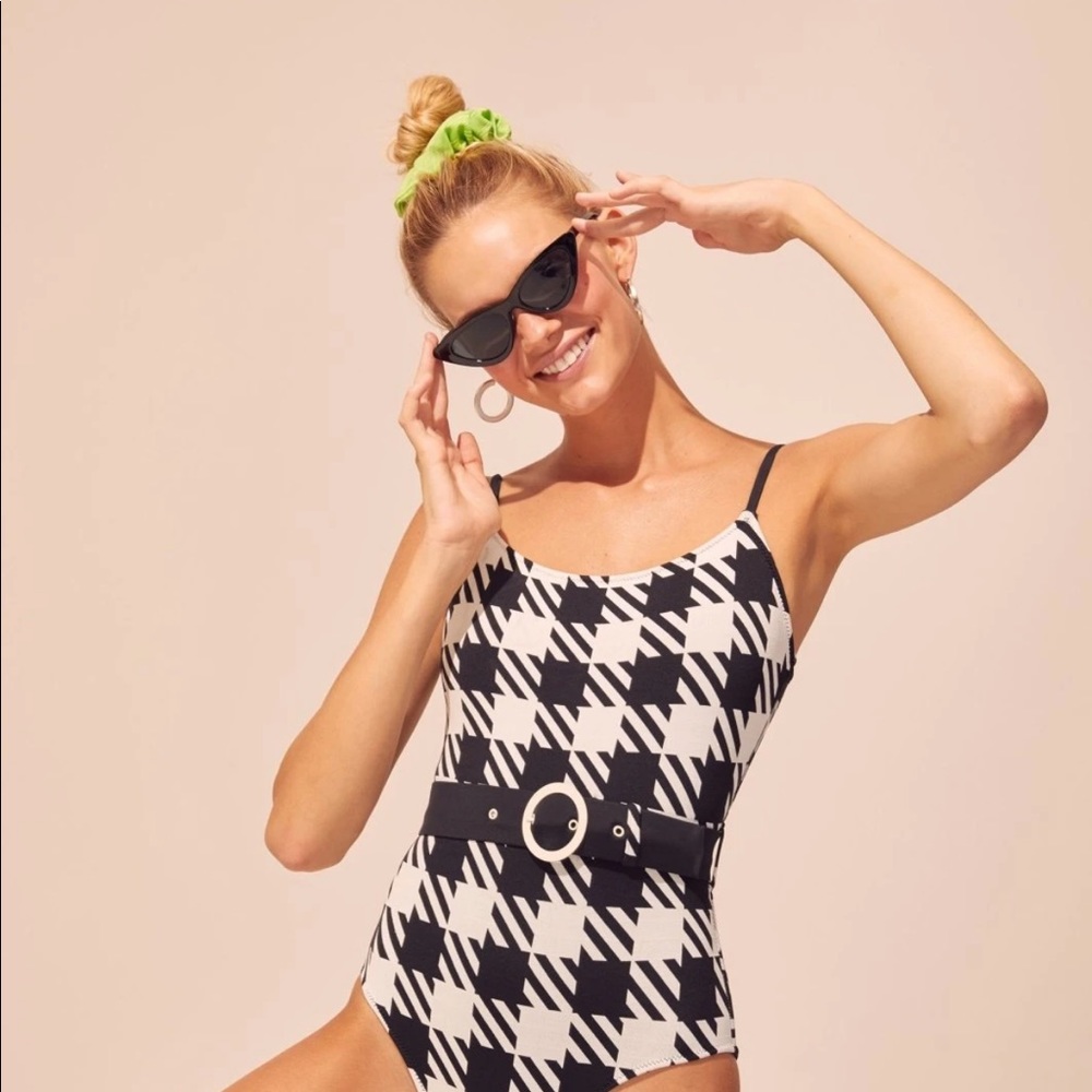 NWT Solid & Striped One Piece